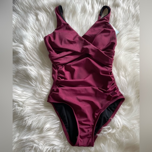 NWT Maurice’s Ruched One Piece Swim Suit - Picture 2 of 8